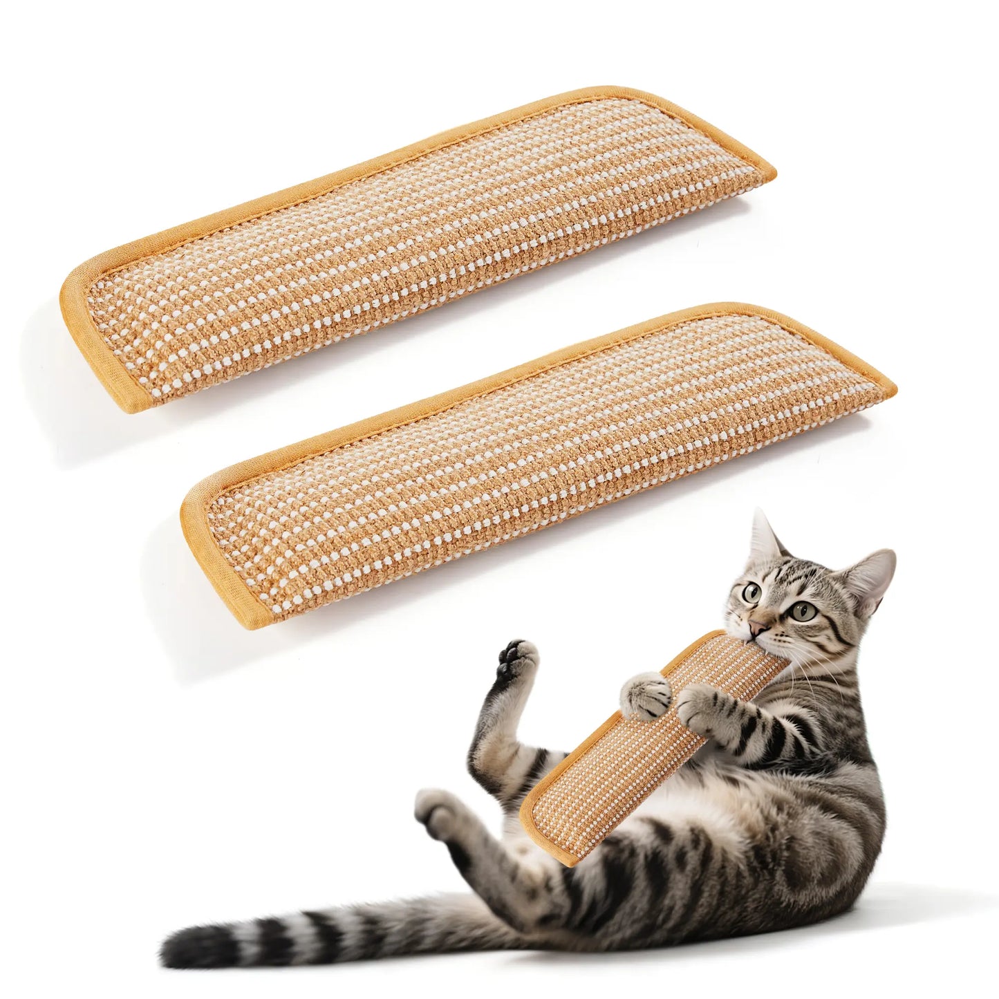 Potaroma Cat Sisal Kicker Toys - 2 Pack Interactive Chew Toys for Indoor Cats, Soft Scratching Pillows for Boredom Relief and Dental Health