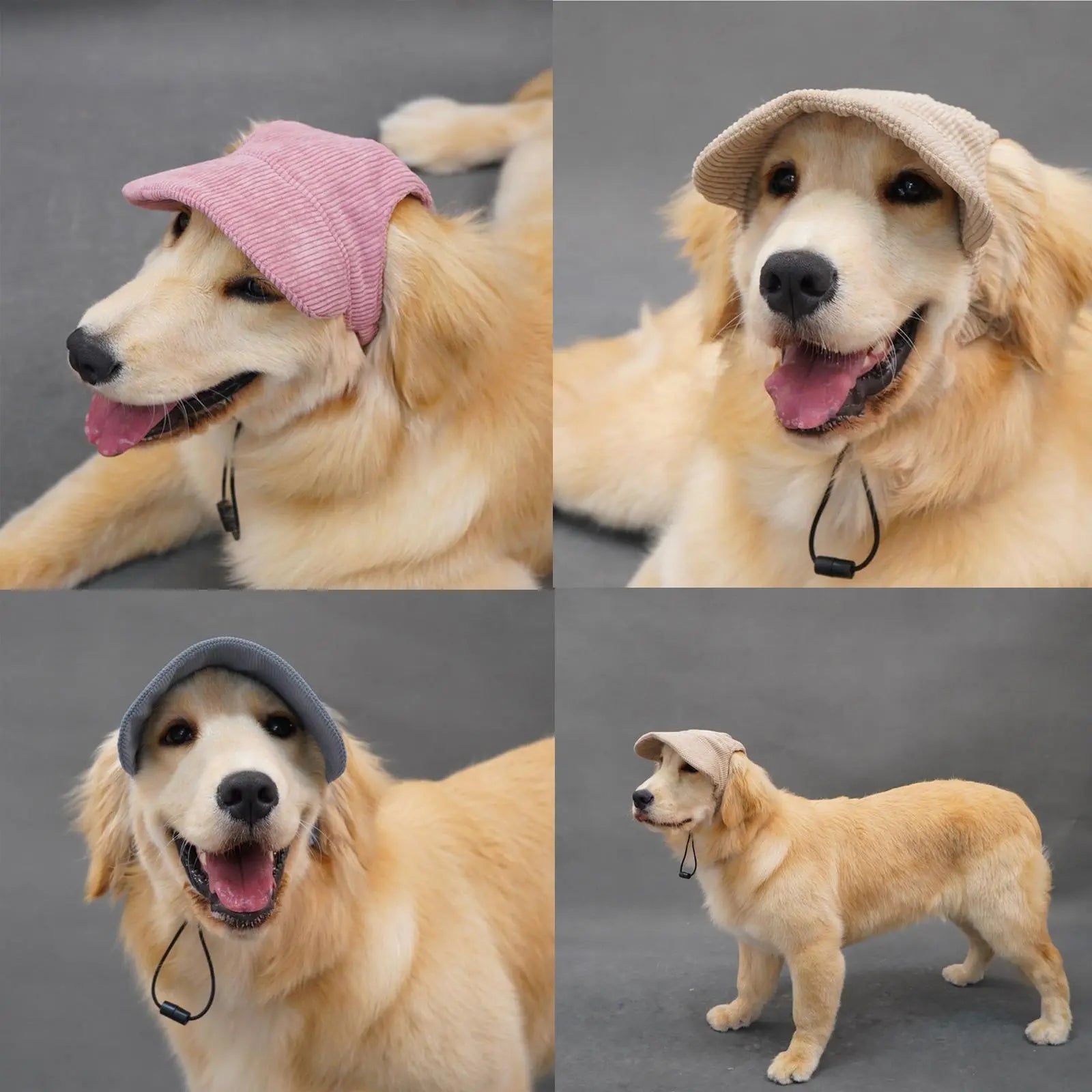 Chenille Pet Baseball Hat for Cats and Dogs - UV Protection Ear-Exposed Sun Hat for Small, Medium, and Large Pets - Available in Light Blue