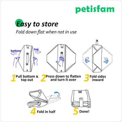 Portable Cat Travel Litter Box with Zipped Lid for Convenient and Clean Use in Cars, Hotels, and Airplanes